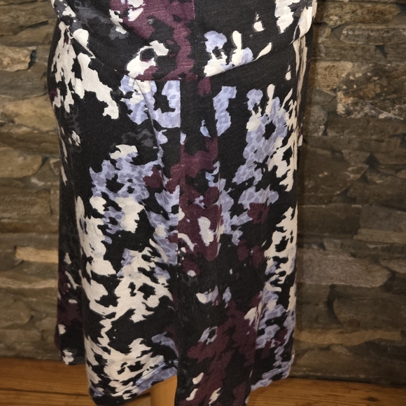 Threads 4 Thought NWT Floral Black and Purple Dress, Lined, Elastic Waist - Picture 5 of 14